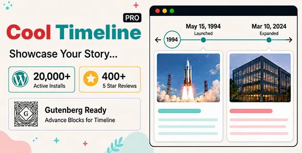 Cool Timeline Pro 6.2.5 – 水平和垂直时间线插件