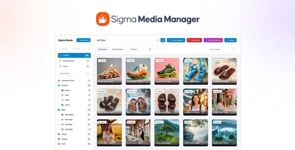Sigma Media 1.7.1 – 管理器 WordPress 媒体库组织器 – Elementor插件