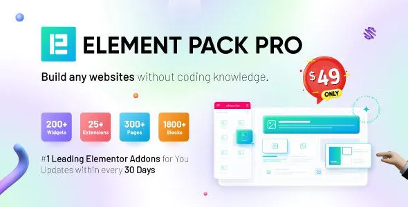 Element Pack 9.8.12 – 元素编辑器的加通 – 商城电商