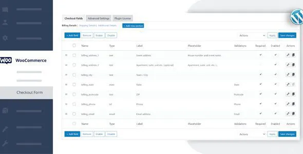 WooCommerce Checkout Field Editor Pro 3.7.8 – WooCommerce结账字