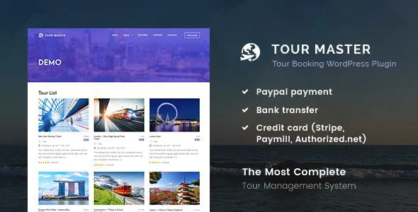 Tour Master 5.4.9 – WordPress旅游预订插件,行程酒店预订管理