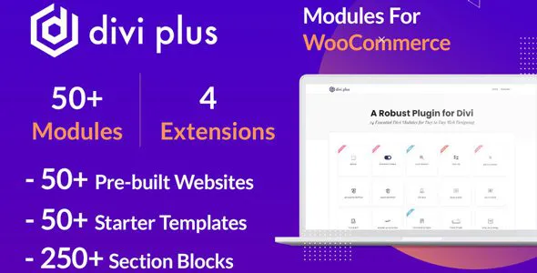 Divi Plus 2.2.1 – Divi扩展插件，47个独特模块与20+预设区块