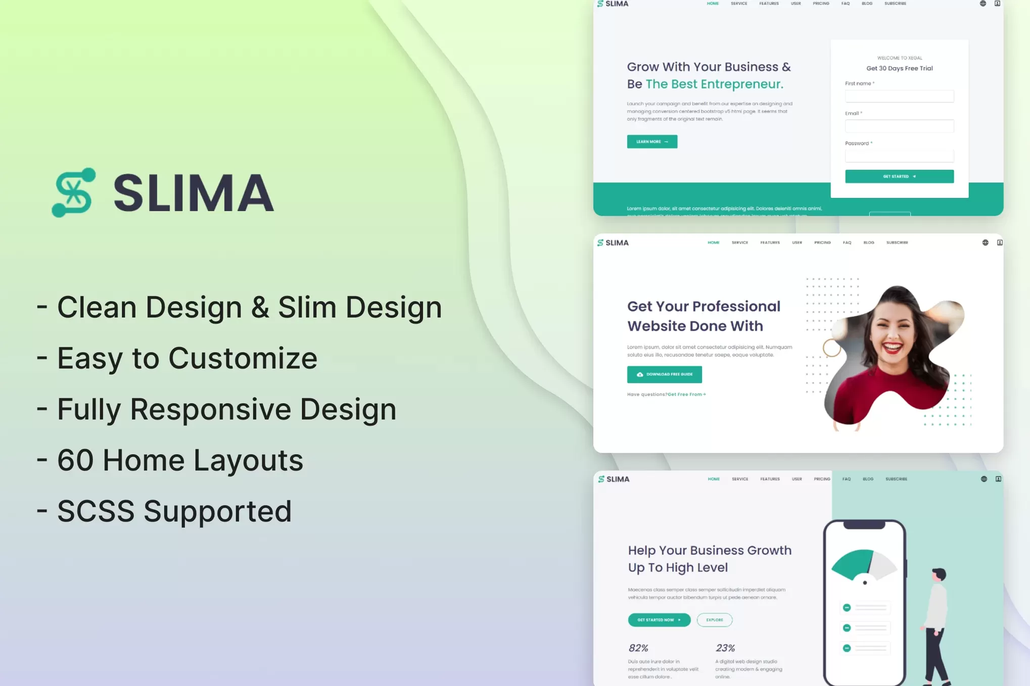 Slima – 创意响应式<a href=
