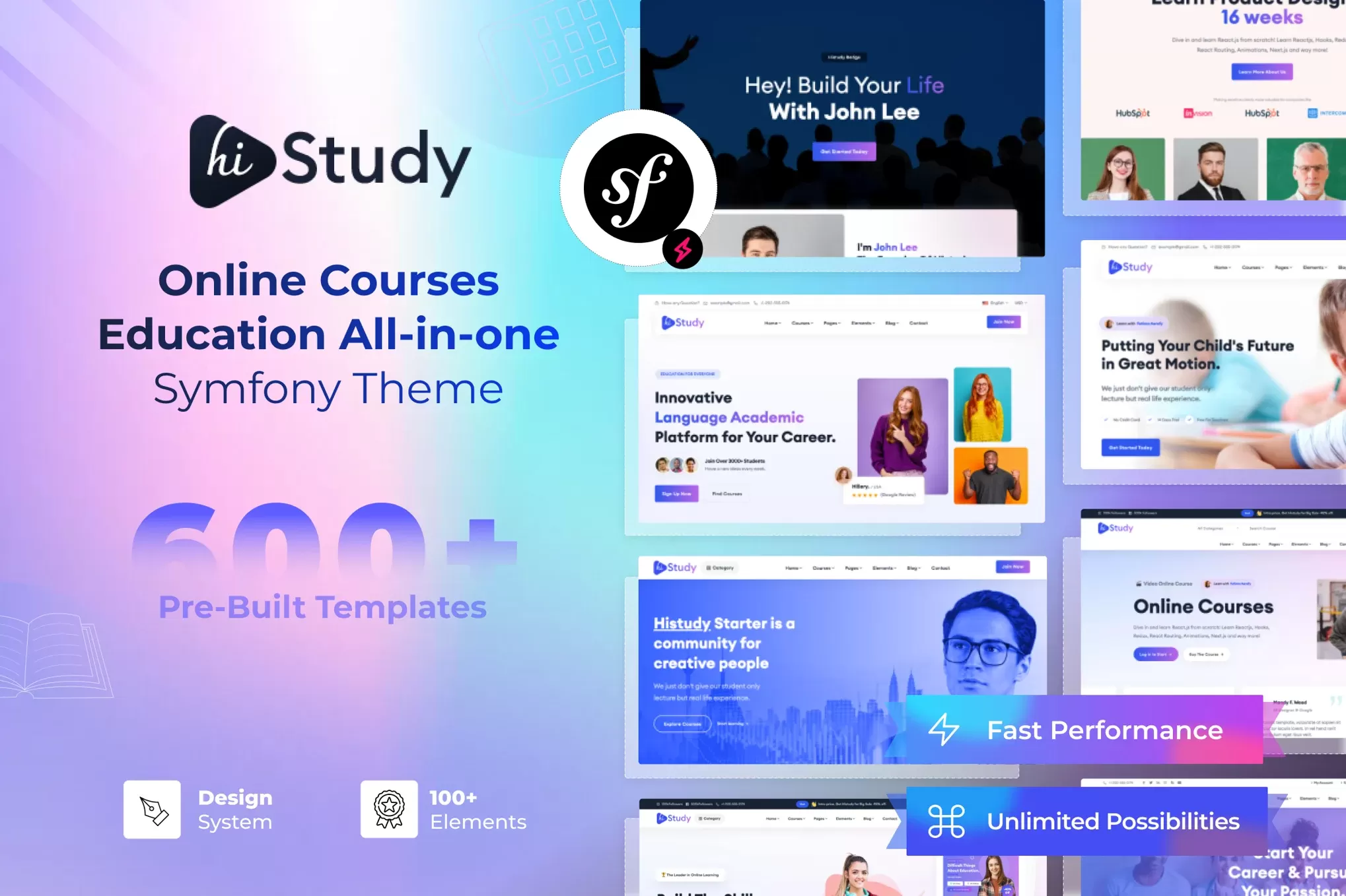 HiStudy – 在线教育Symfony模板,课程培训平台官网