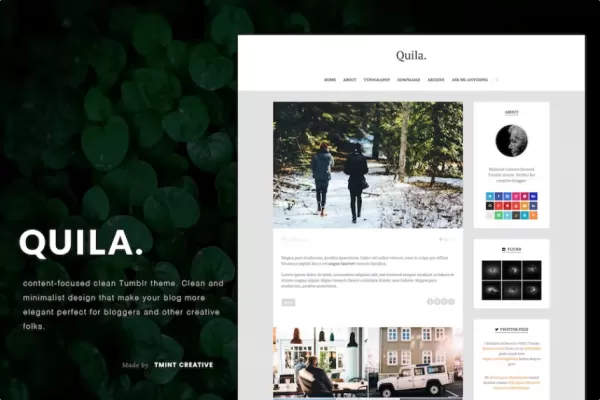 Quila – Tumblr响应式主题,图文内容展示