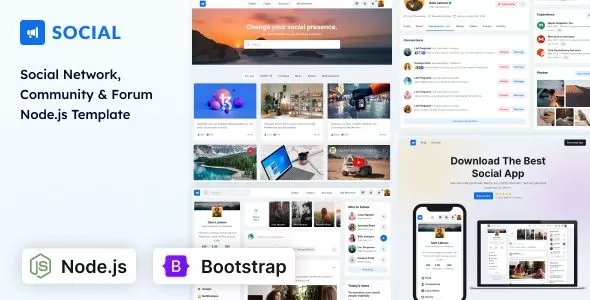 Social 1.0.0 – 社区网络WordPress模板,节点式社交站