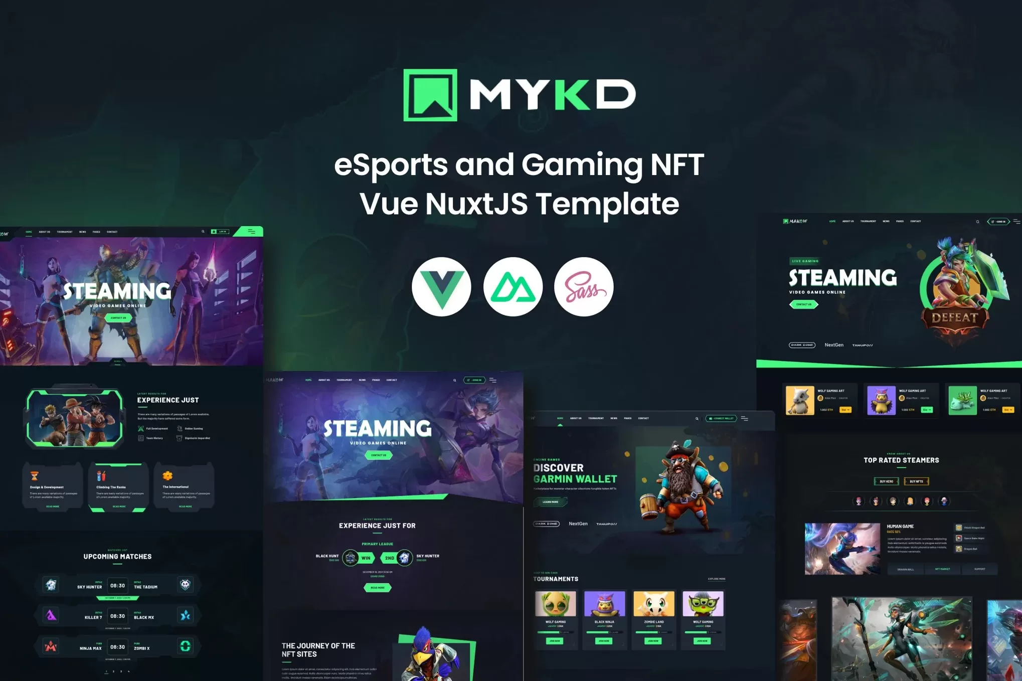 Vue Nuxt 3电子竞技NFT模板,游戏数字藏品官网