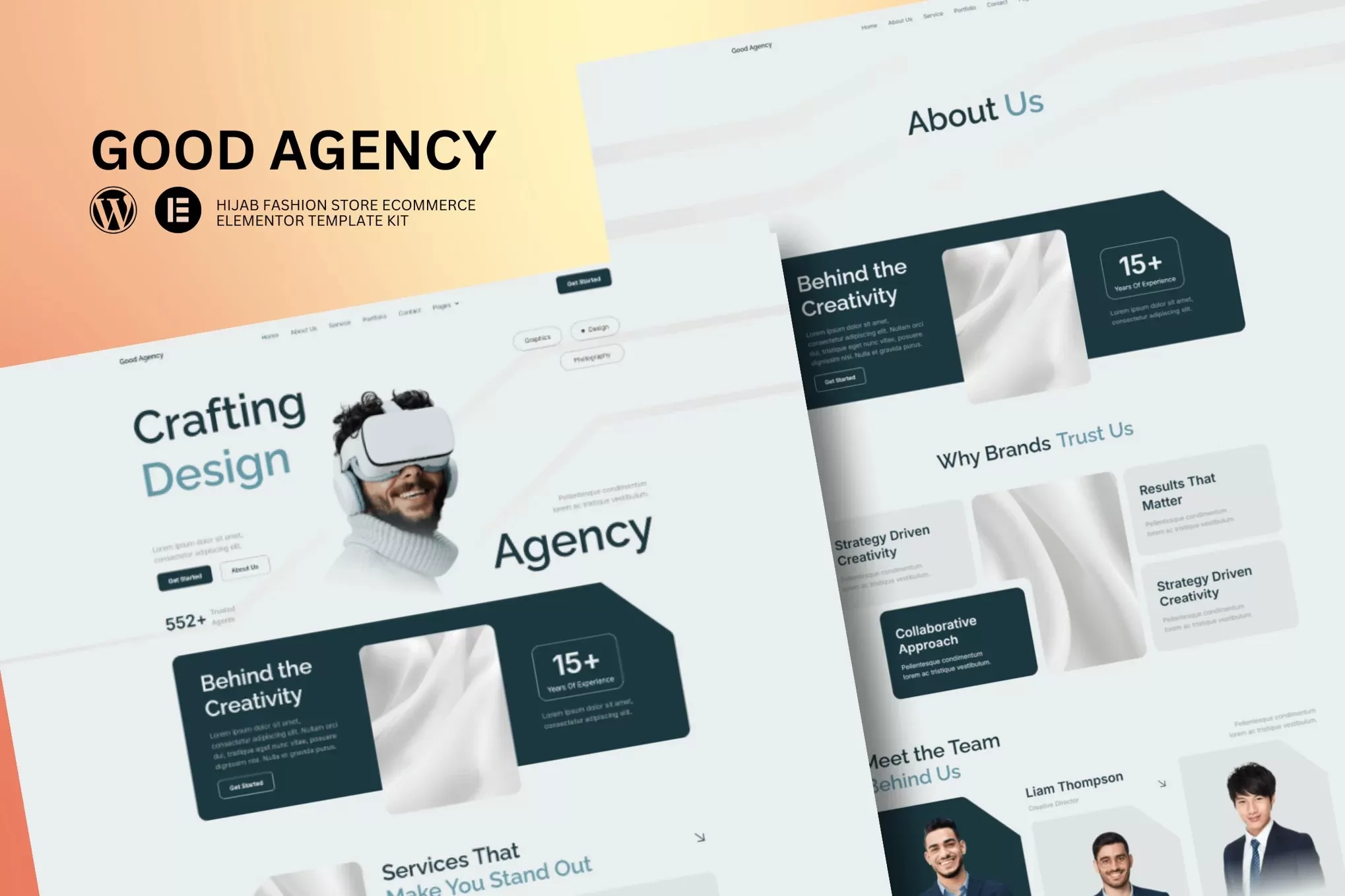 GoodAgency – 创意机构Elementor模板套件，数字代理官网