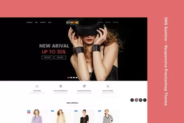 SNS Somine – 响应式PrestaShopShop主题,精品小店