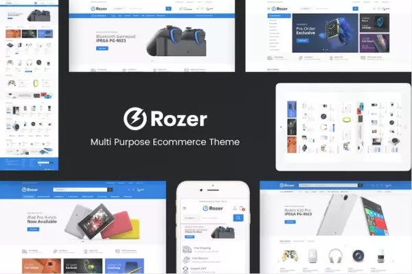 Rozer – 数字响应PrestaShopShop主题，科技电商官网