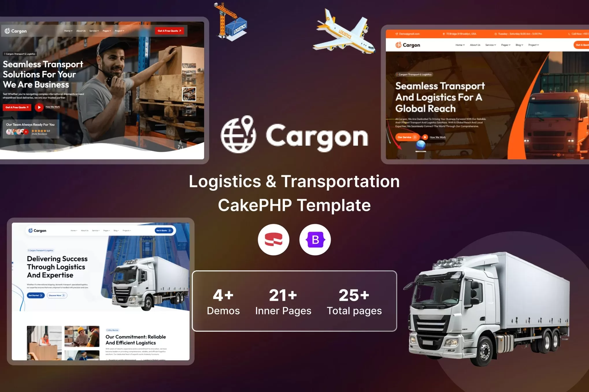 Cargon – 物流运输CakePHP模板,货运公司官网