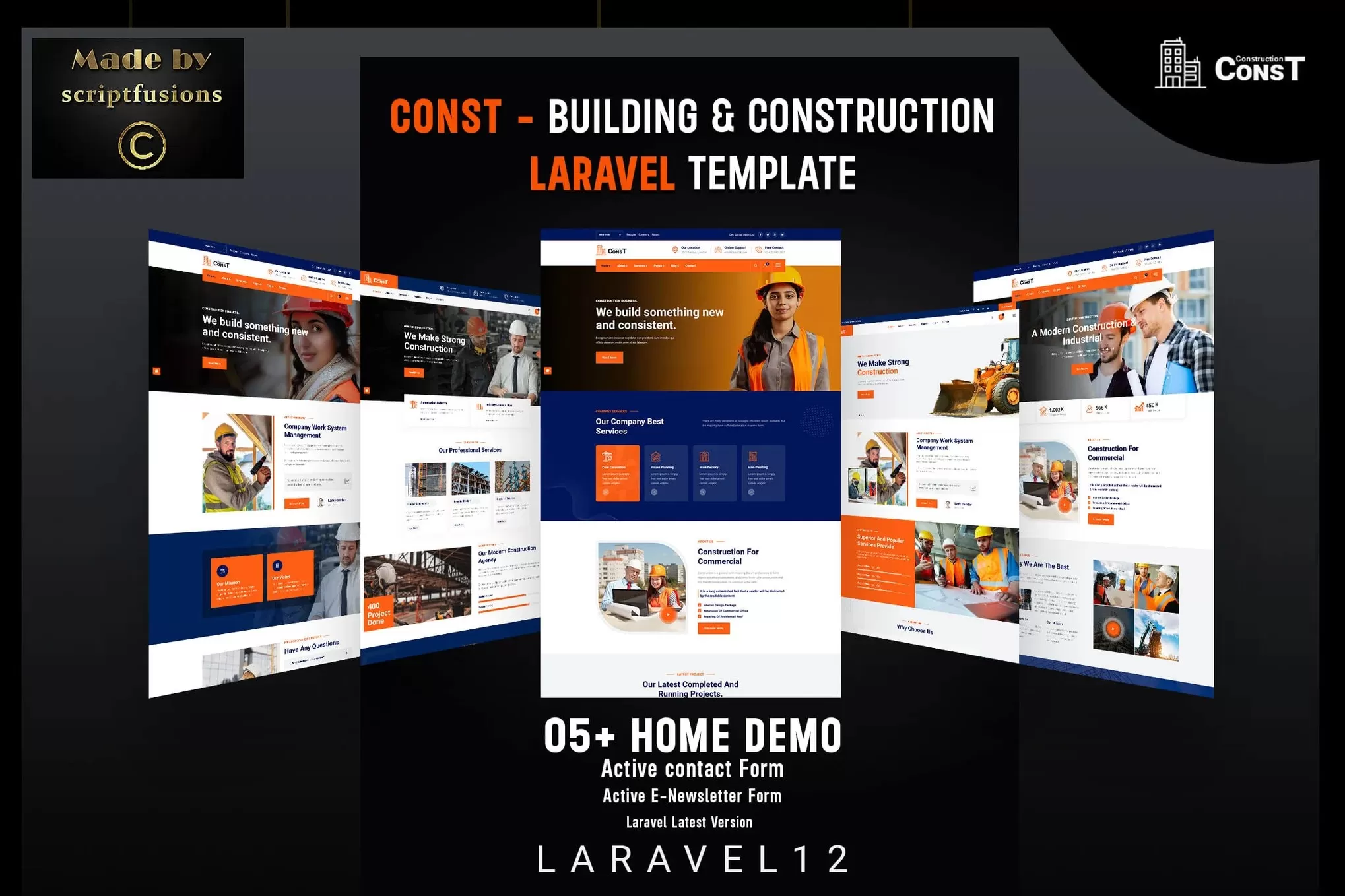 Const – 建筑施工Laravel模板,工程公司官网