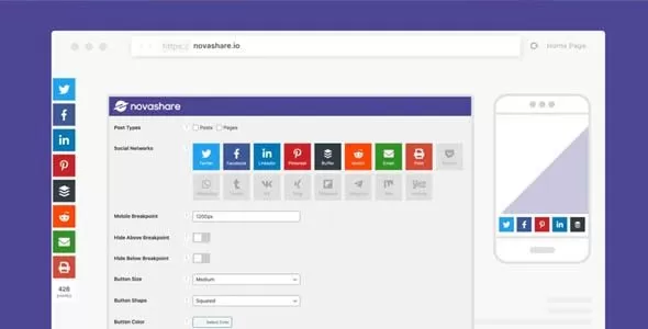 Novashare 1.6.8 – WordPress轻量社交分享插件