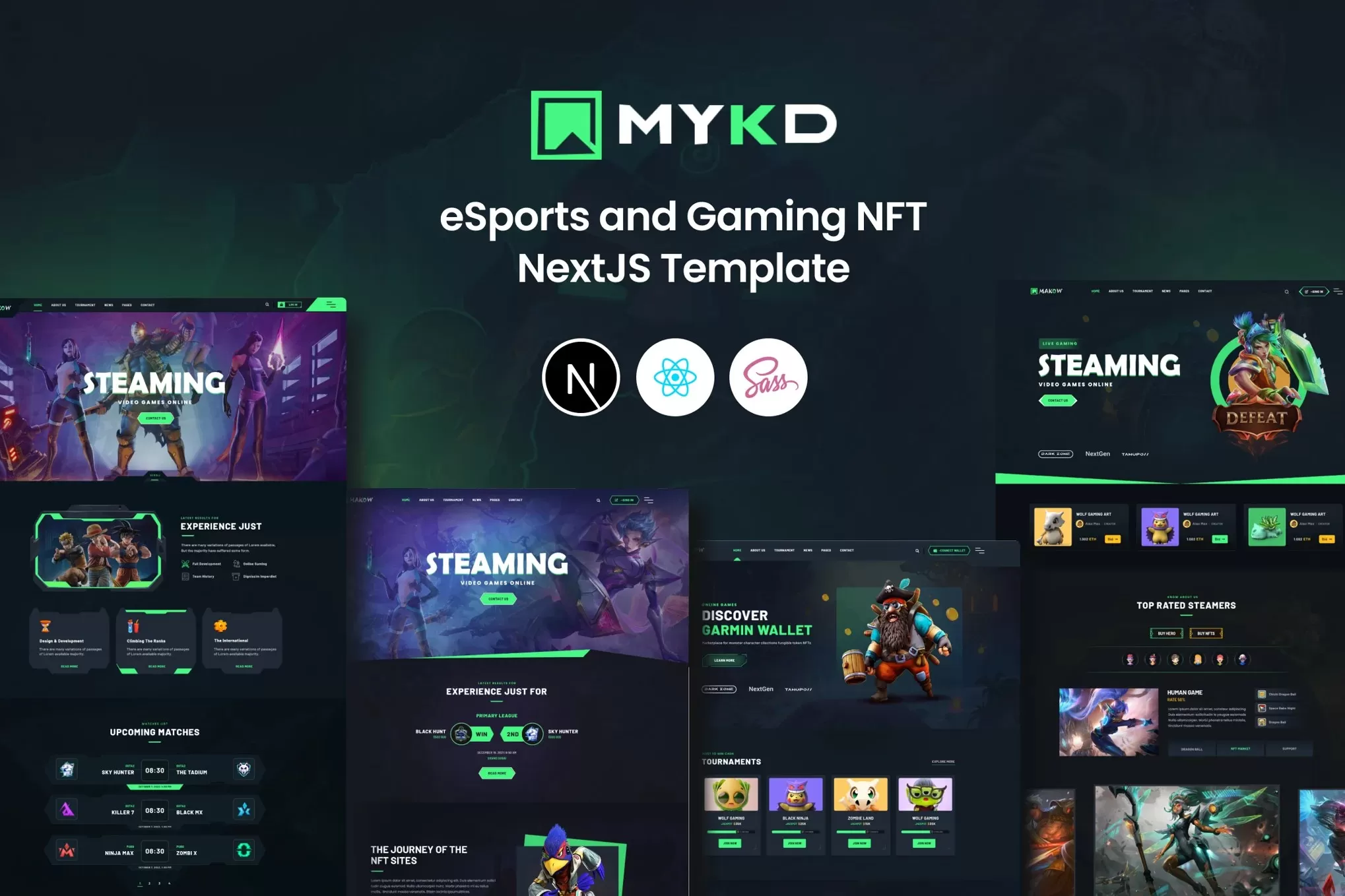 NextJS电竞游戏NFT模板,数字藏品展示官网