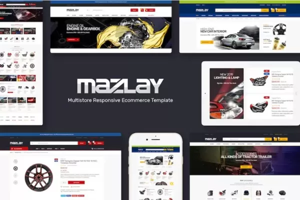 Mazlay – 汽车配件OpenCart主题，汽配零件商城