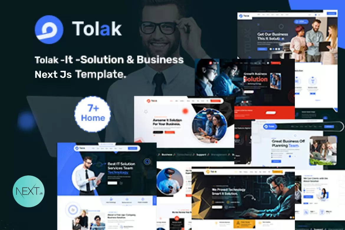 Tolak – IT解决方案React Next.js模板，科技企业官网