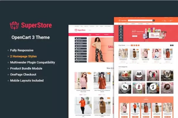 SuperStore – 响应式OpenCart 3主题，超级市场电商