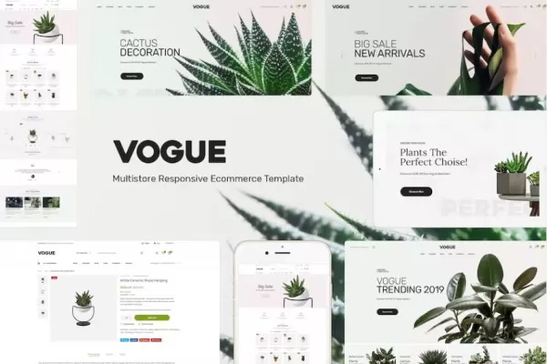Vogue – 植物商店OpenCart主题,花卉绿植电商