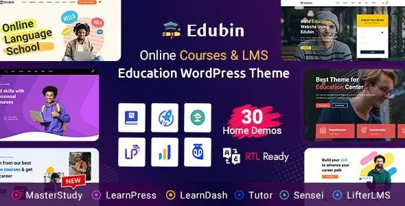 Edubin 9.6.3 – 教育WordPress主题，在线课程平台