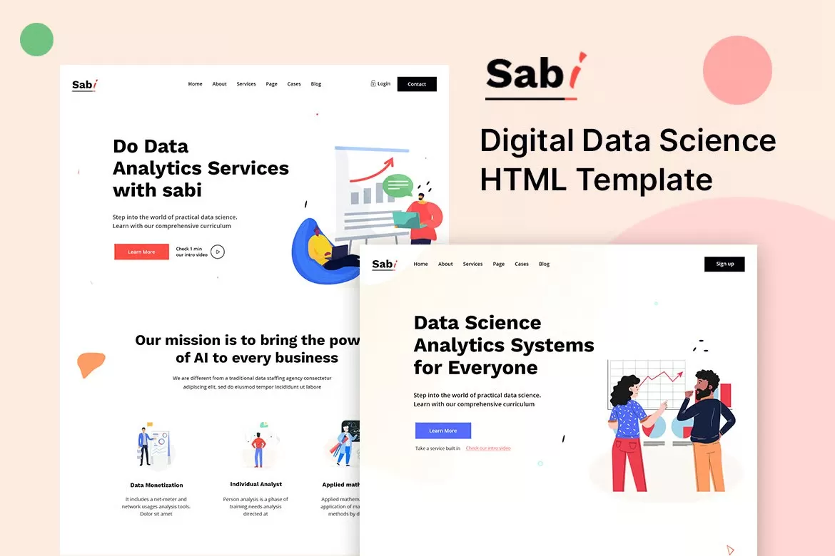 Sabi – 数字数据科学 HTML 模板