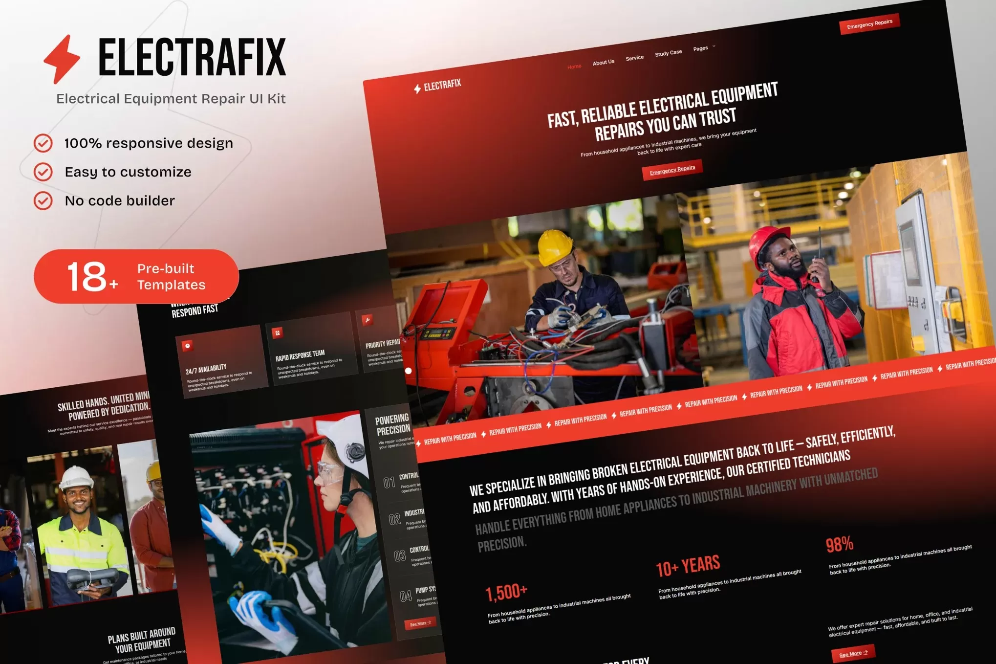 ElectraFix – 电气设备维修 Elementor 模板套件
