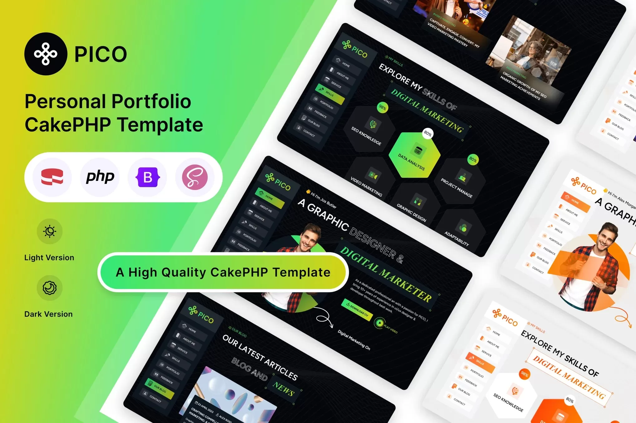 Pico – 个人作品集 CakePHP 模板