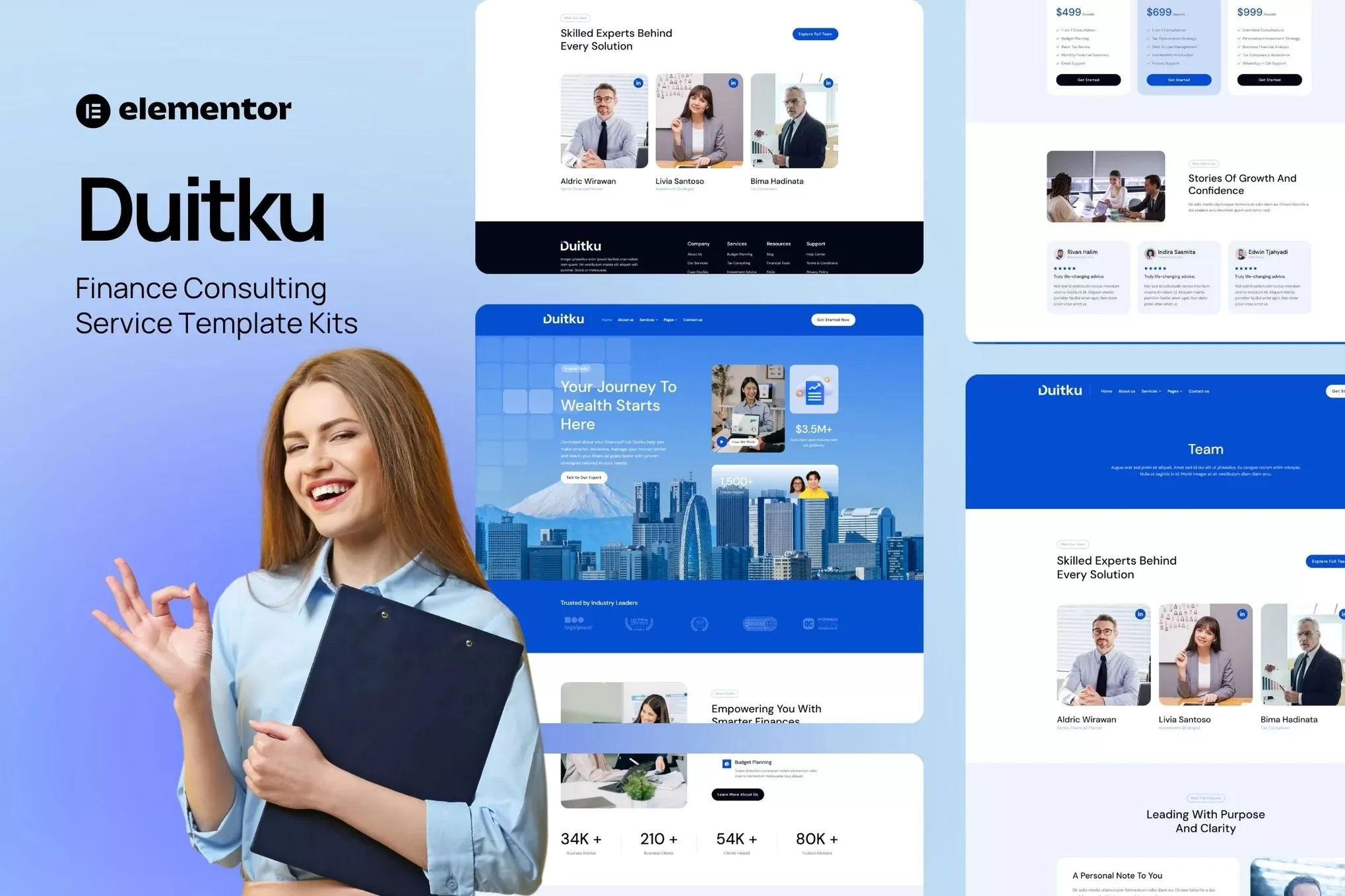Duitku – 财务咨询Elementor模板套件，金融服务官网