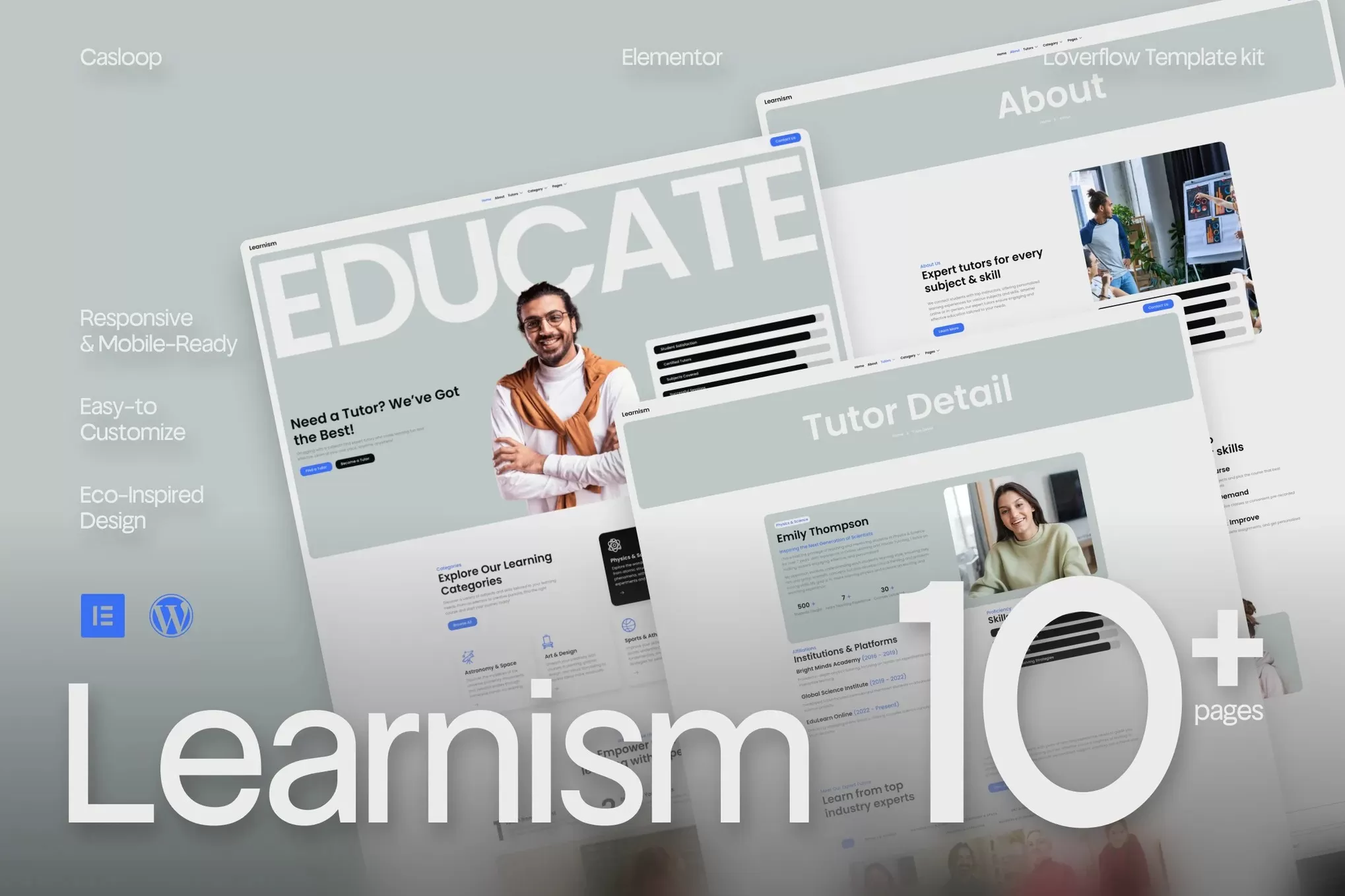 Learnism – 在线课程Elementor模板套件,教育培训官网
