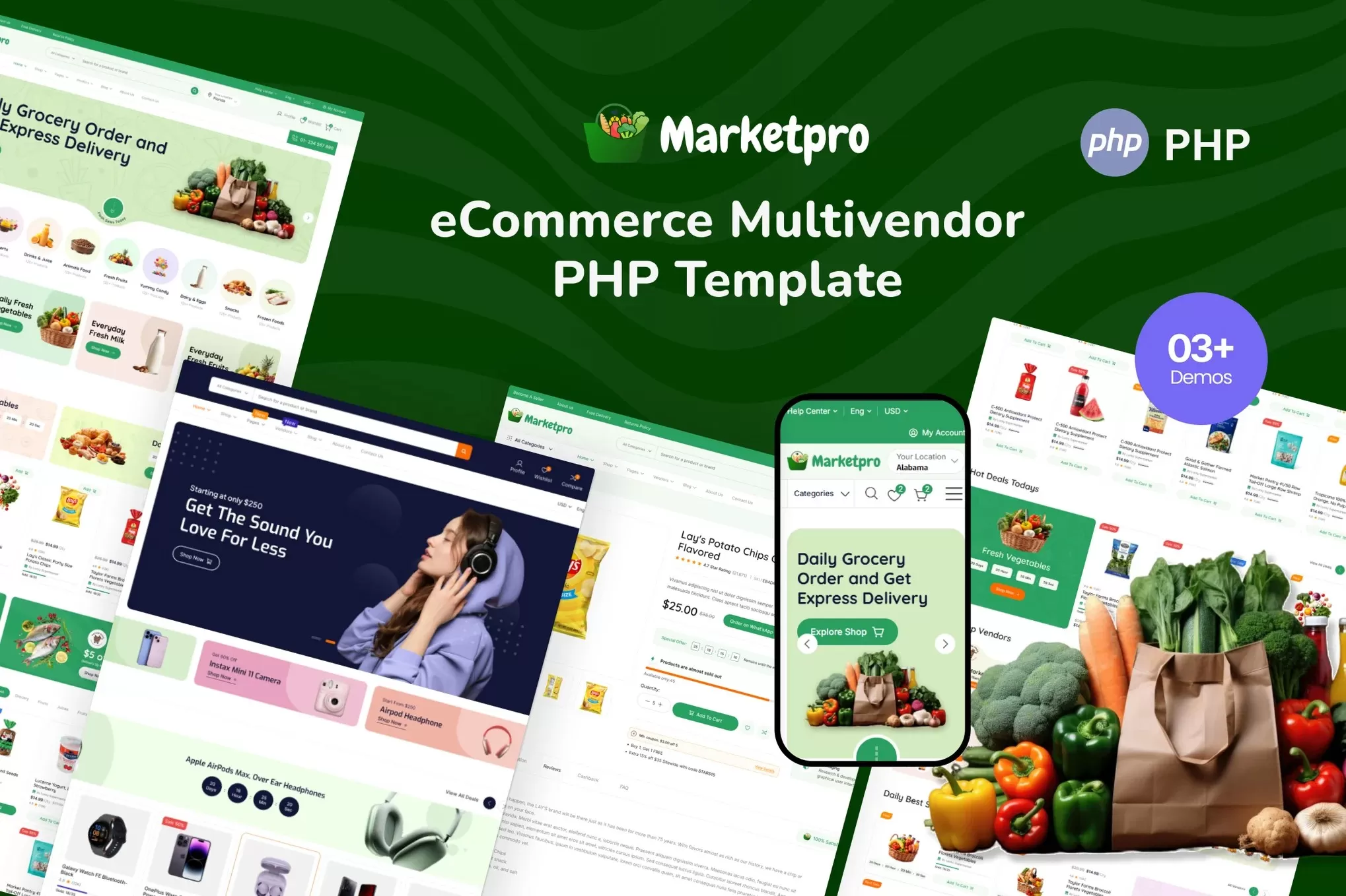 MarketPro – PHP电商多用途多供应商模板,综合市场商城
