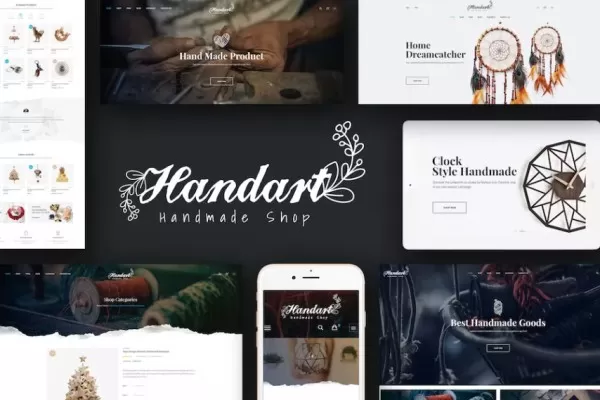HandArt – 手工艺术家Magento主题,手工艺品电商
