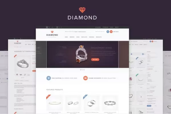 Diamond – 响应式Magento主题,珠宝奢侈品电商