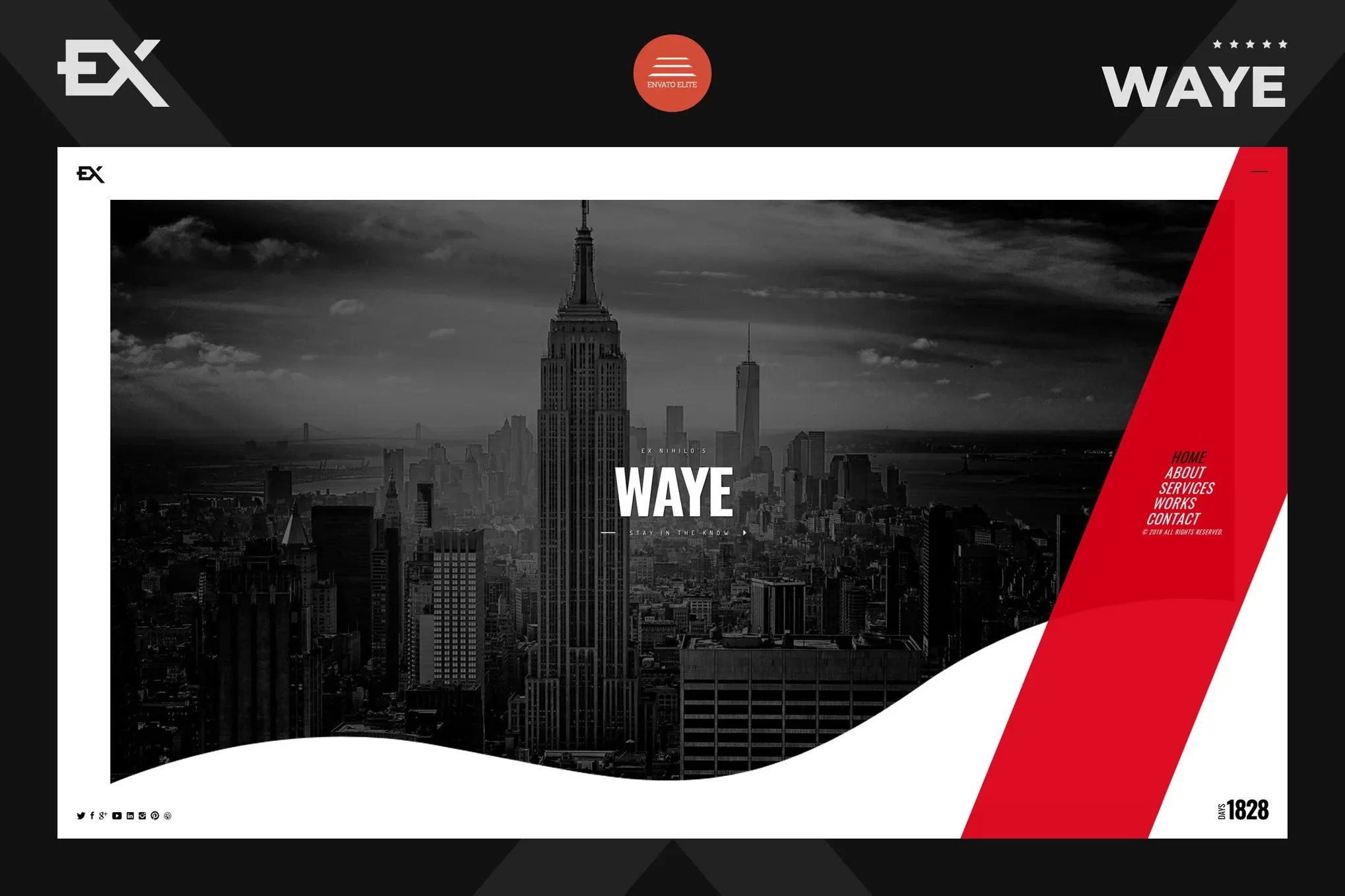 Waye – 建设中即将上线HTML模板,预告倒计时单页