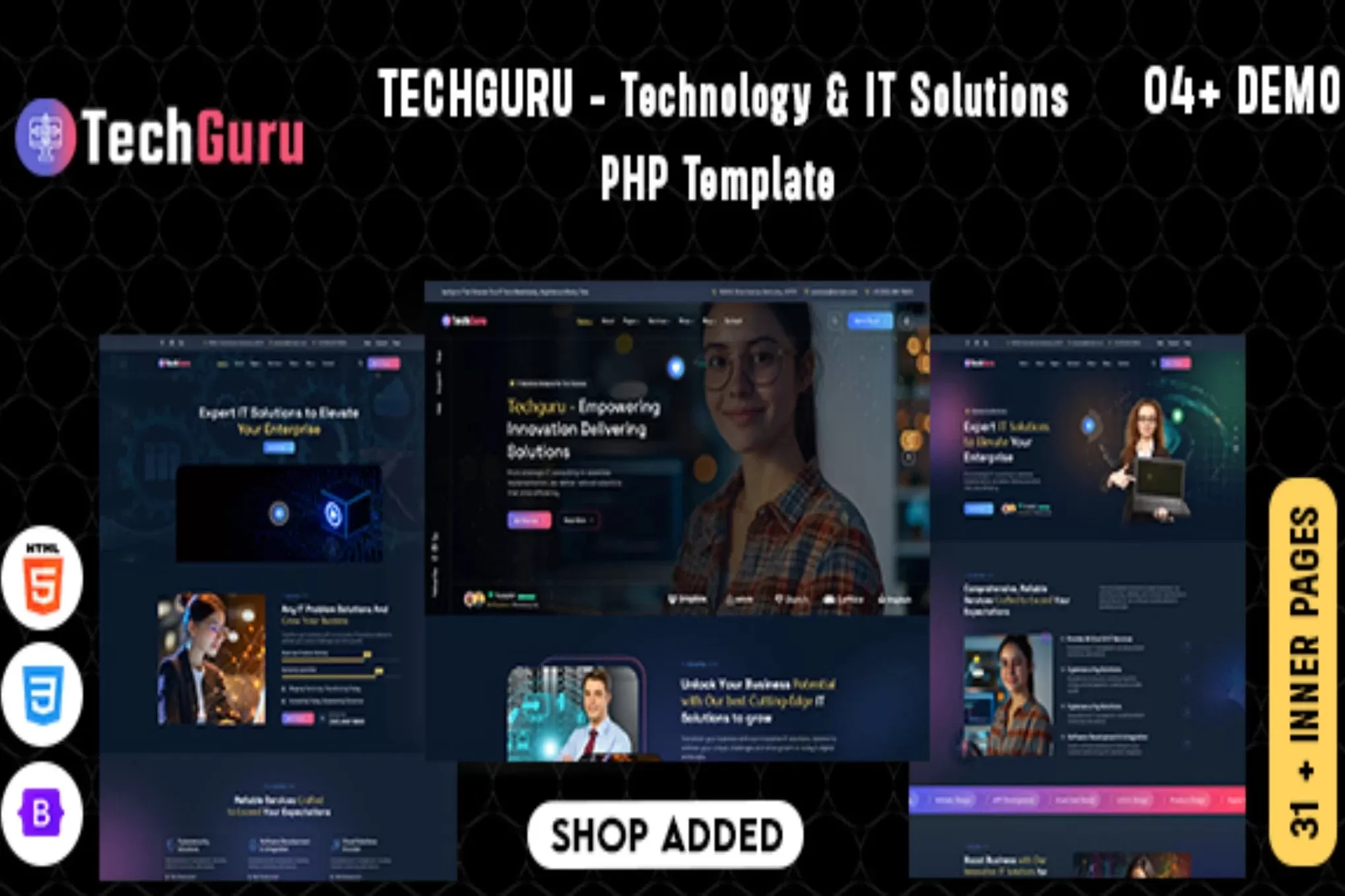 Techguru – 技术IT解决方案PHP模板，科技公司官网