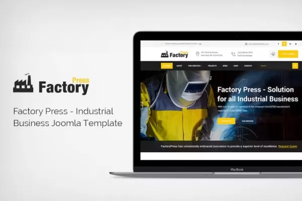 FactoryPress – 工业业务Joomla模板,制造企业官网